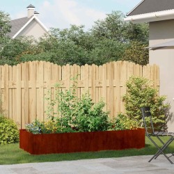 Jardinière rouillé 200x80x40 cm acier inoxydable 534958534958