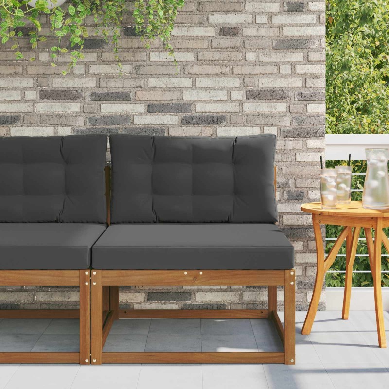 Sofa de milieu extérieur Bois d'Acacia Massif Naturel 534968534968