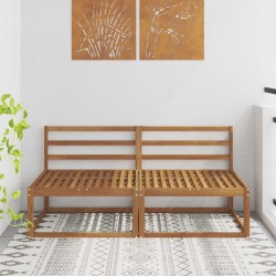 2 Pièce Sofa de milieu extérieur Bois d'Acacia Massif Naturel 534974534974