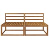 2 Pièce Sofa de milieu extérieur Bois d'Acacia Massif Naturel 534974534974