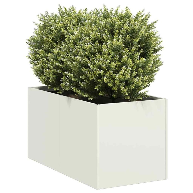 Jardinière blanc 40x80x40 cm acier laminé à froid 534977534977