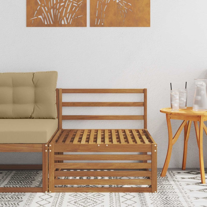 Sofa de milieu extérieur Bois d'Acacia Massif Naturel 534981534981