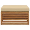 Pouf d'Extérieur Bois d'Acacia Massif Naturel 534983534983