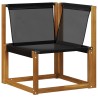 Canapé d’extérieur milieu et coin avec coussin 2 Pièce Naturel 535000535000