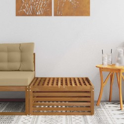 Pouf d'Extérieur Naturel 79 x 79 x 37 cm Bois d'Acacia Massif 535014535014