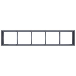Jardinière Anthracite 200x40x40 cm Acier laminé à froid 535022535022