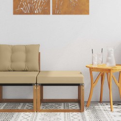 Pouf d'Extérieur Bois d'acacia massif et tissu Textilène 535023535023