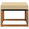 Pouf d'Extérieur Bois d'acacia massif et tissu Textilène 535023535023