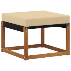 Pouf d'Extérieur Bois d'acacia massif et tissu Textilène 535023535023