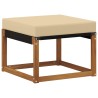 Pouf d'Extérieur Bois d'acacia massif et tissu Textilène 535023535023