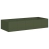 Jardinière vert olive 200x80x40 cm acier 535030535030