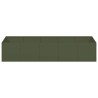 Jardinière vert olive 200x80x40 cm acier 535030535030