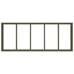 Jardinière vert olive 200x80x40 cm acier 535030535030