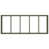 Jardinière vert olive 200x80x40 cm acier 535030535030