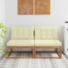 Sofa de milieu extérieur 2 Pièce Naturel Bois d'Acacia Massif 535036535036