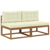 Sofa de milieu extérieur 2 Pièce Naturel Bois d'Acacia Massif 535036535036