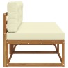 Sofa de milieu extérieur 2 Pièce Naturel Bois d'Acacia Massif 535036535036