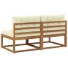 Sofa de milieu extérieur 2 Pièce Naturel Bois d'Acacia Massif 535036535036