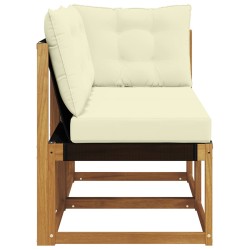 Canapé d’extérieur milieu et coin avec coussin 2 Pièce Naturel 535054535054