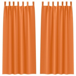 Rideaux occultants avec anneaux 2 pcs Orange vif 245 x 140 cm 535059535059