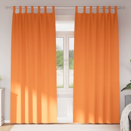 Rideaux occultants avec anneaux 2 pcs Orange vif 225 x 140 cm 535060535060