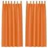Rideaux occultants avec anneaux 2 pcs Orange vif 260 x 140 cm 535062535062
