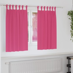 Rideaux occultants avec anneaux 2 pcs Rose vif 140 x 140 cm 535063535063