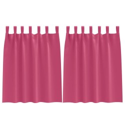 Rideaux occultants avec anneaux 2 pcs Rose vif 140 x 140 cm 535063535063