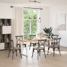 Pieds de table à manger en U 2 pièces Blanc 70 x (72-73) cm Acier 535064535064