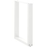 Pieds de table à manger en U 2 pièces Blanc 70 x (72-73) cm Acier 535064535064
