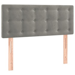  Tête de lit à LED Gris clair 100x5x78/88 cm Velours 