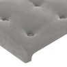  Tête de lit à LED Gris clair 100x5x78/88 cm Velours 