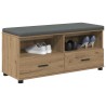 Banc d'entrée avec coussin Chêne Artisanal 100 x 38 x 46 cm 535067535067