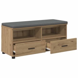 Banc d'entrée avec coussin Chêne Artisanal 100 x 38 x 46 cm 535067535067