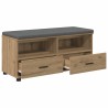 Banc d'entrée avec coussin Chêne Artisanal 100 x 38 x 46 cm 535067535067