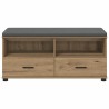 Banc d'entrée avec coussin Chêne Artisanal 100 x 38 x 46 cm 535067535067