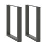 Pieds de table à manger en U 2 pièces Anthracite 70 x (72-73) cm Acier 535071535071