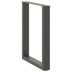 Pieds de table à manger en U 2 pièces Anthracite 70 x (72-73) cm Acier 535071535071