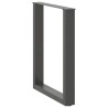 Pieds de table à manger en U 2 pièces Anthracite 70 x (72-73) cm Acier 535071535071