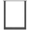 Pieds de table à manger en U 2 pièces Anthracite 70 x (72-73) cm Acier 535071535071