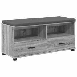 Banc d'entrée avec coussin Gris Sonoma 100 x 38 x 46 cm 535072535072