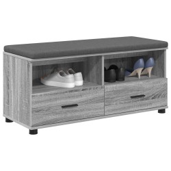 Banc d'entrée avec coussin Gris Sonoma 100 x 38 x 46 cm 535072535072