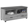 Banc d'entrée avec coussin Gris Sonoma 100 x 38 x 46 cm 535072535072