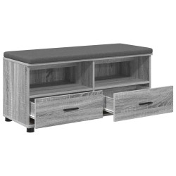 Banc d'entrée avec coussin Gris Sonoma 100 x 38 x 46 cm 535072535072