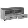 Banc d'entrée avec coussin Gris Sonoma 100 x 38 x 46 cm 535072535072