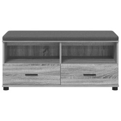 Banc d'entrée avec coussin Gris Sonoma 100 x 38 x 46 cm 535072535072