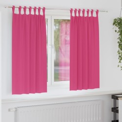 Rideaux occultants avec anneaux 2 pcs Rose vif 175 x 140 cm 535074535074