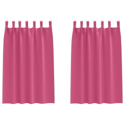 Rideaux occultants avec anneaux 2 pcs Rose vif 175 x 140 cm 535074535074