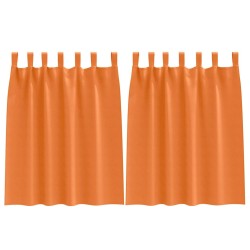 Rideaux occultants avec anneaux 2 pcs Orange vif 140 x 140 cm 535076535076