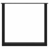 Pieds de table à manger en U 2 pièces Noir 90 x (72-73) cm Acier 535078535078